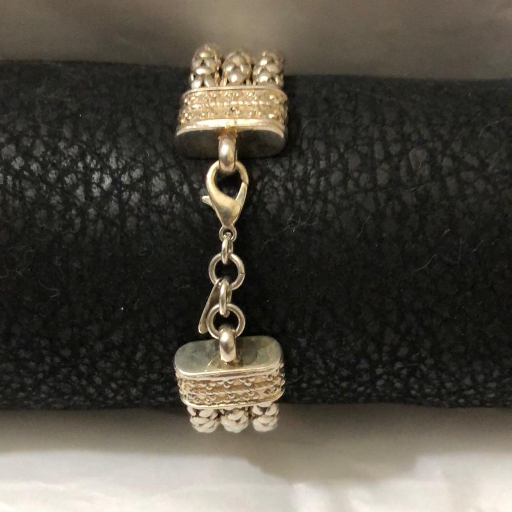 Silpada B1210 Silver 3 Strand Popcorn Bracelet